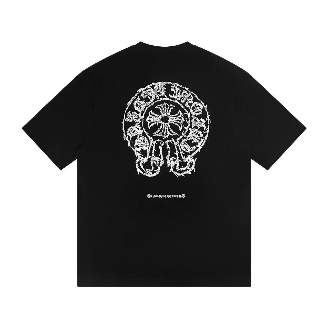 🅿️146) Style: 2025 new Croix Heart short-sleeved T-shirt Material: High version 300g double yarn combed cotton Size: S～XL Color: Black Style number: Z013